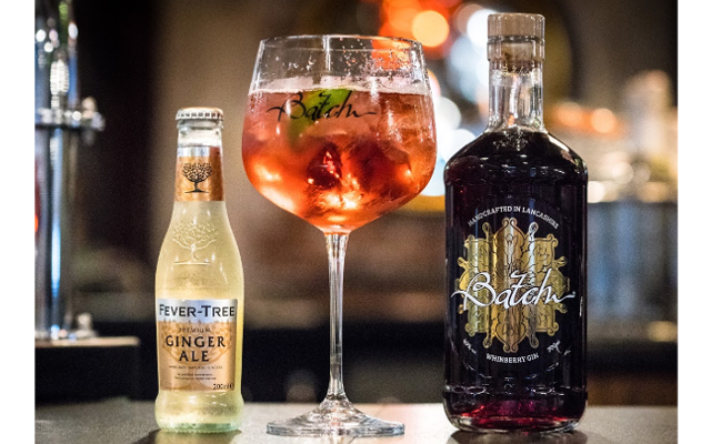 Batches Whinberry Gin and ginger ale cocktale
