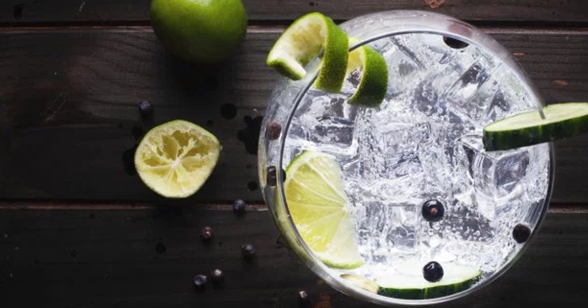 Gin tonic lime juniper berries