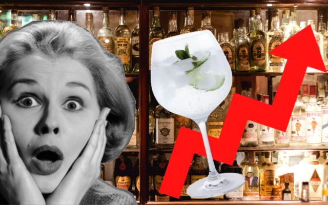 Shocked face gin bar gin and tonic inflation