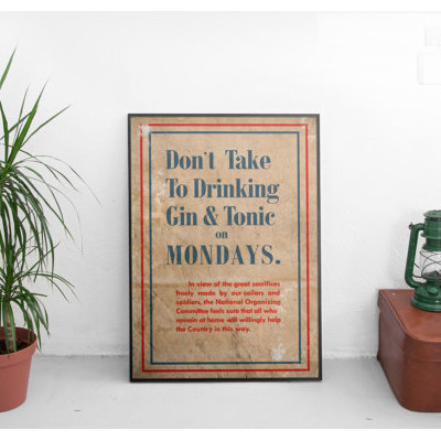 patriotic poster image gin and tonic vintage