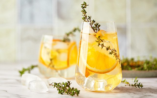 TENZING and gin serving suggesting