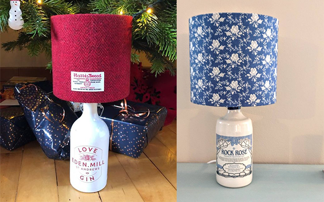 Gin bottle lamps