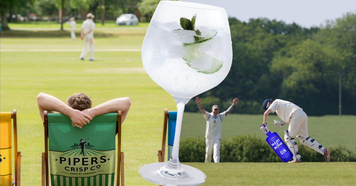 pipers crisp company deckchairs a gin and tonic and cricket is the perfect summers day