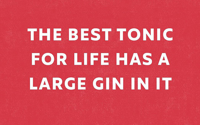 The best tonic for life has a large gin in it