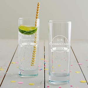 Tall gin glasses 