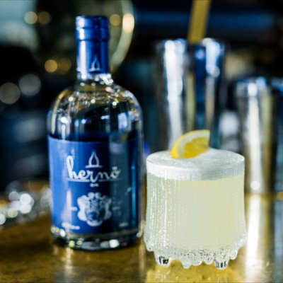 cocktail of the week herno gin fizz lemon