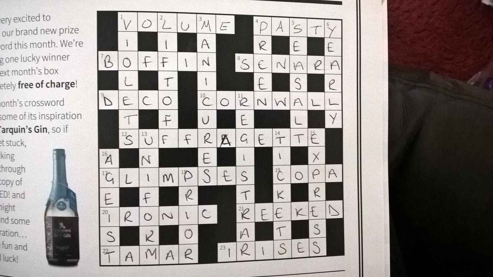 Who's our first Gin O'Clock Crossword champion? Craft Gin Club The
