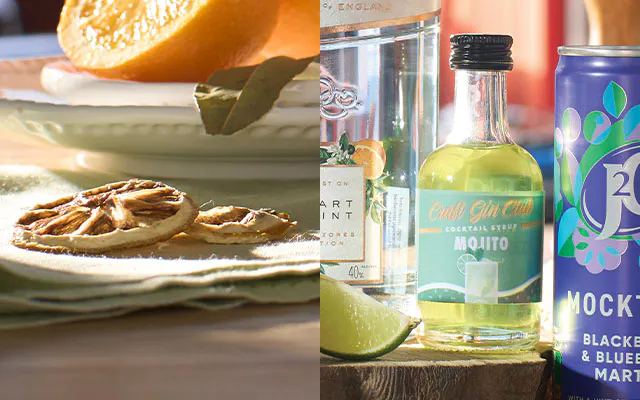 Craft Gin Club's May 2024 Cocktail Syrup and Ganrishes