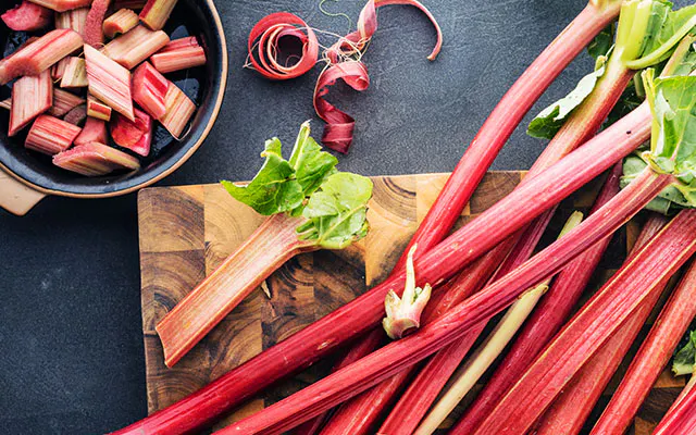 Rhubarb and ginger gin ingredients