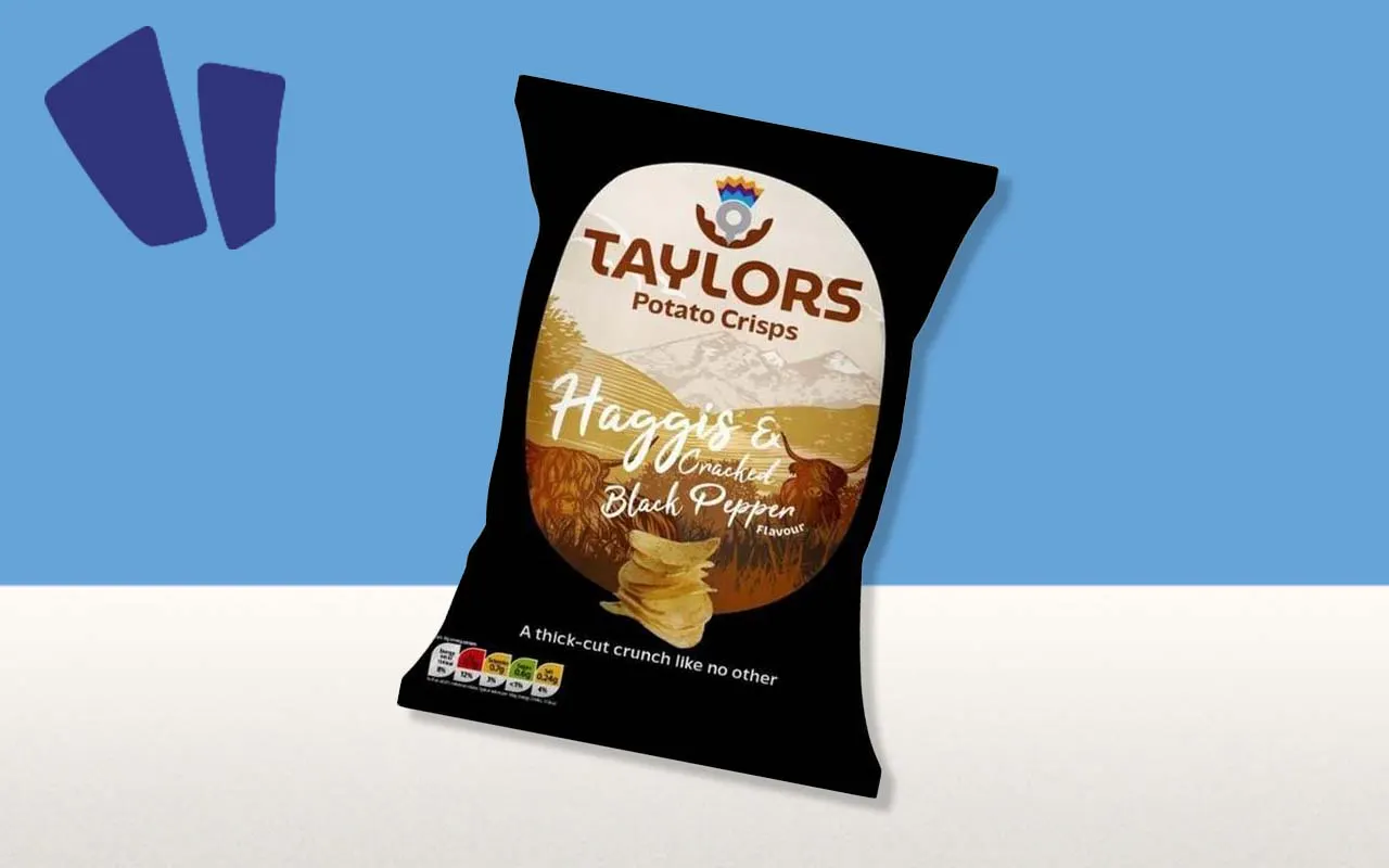 Taylors Haggis & Cracked Black Pepper Potato Crisps 