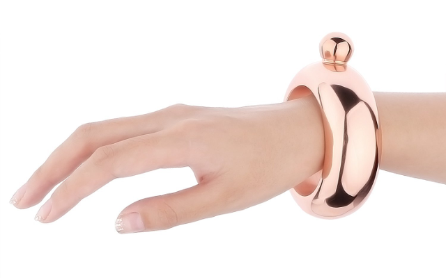 bracelet flask on a hand