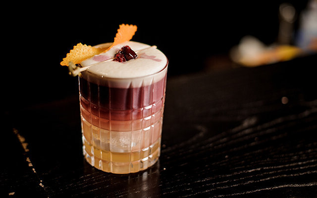 Red Wine Gin Sour cocktail