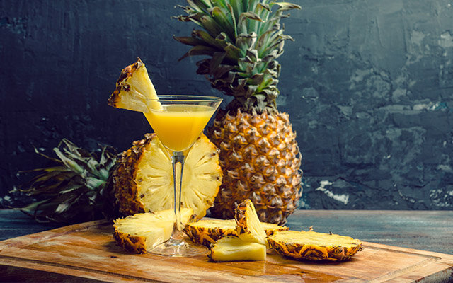 Pineapple and gin martini