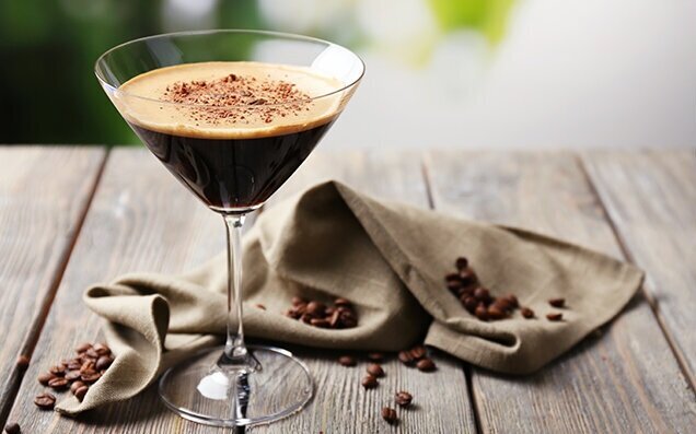 Classic gin Espresso Martini cocktail