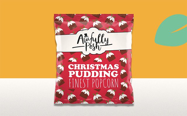 Awfully Posh Christmas Pudding Popcorn