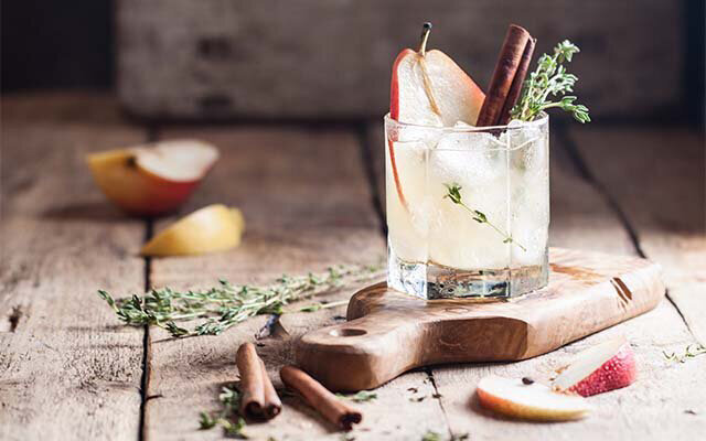 Spiced Pear Gin Cocktail