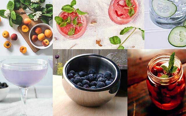 Gin mixed with fruit for homemade flavoured gin!