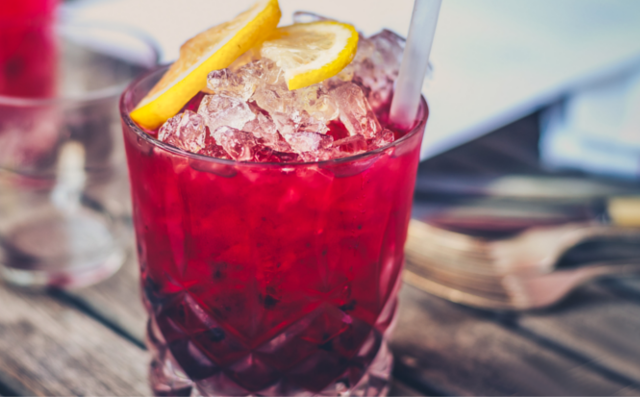 Pink cocktail