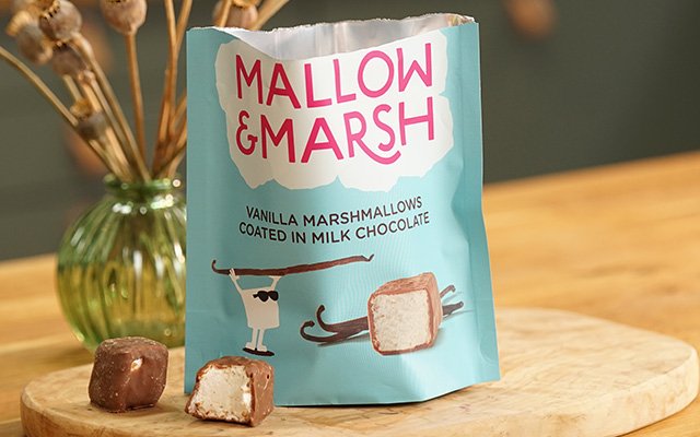 Mallow & Marsh Vanilla Marshmallows Coated in Milk Chocolate