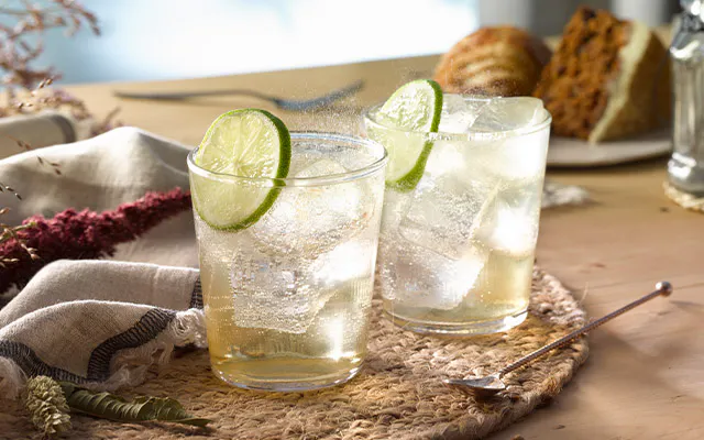 Gin-based Dark & Stormy cocktail variation