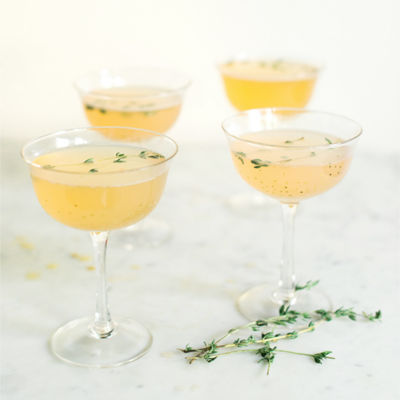 bruleed grapefruit gin fizz