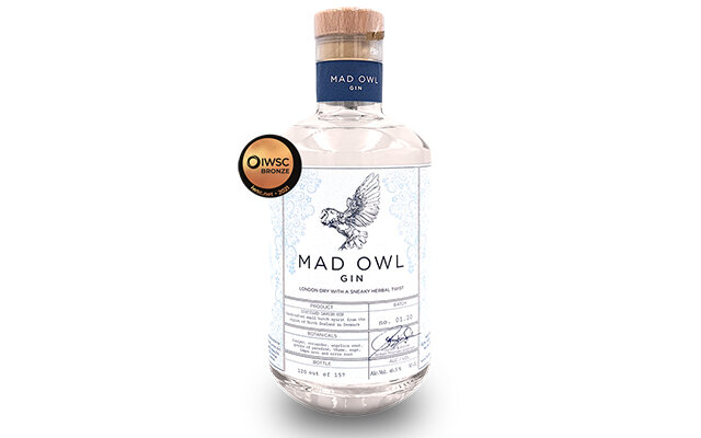 Mad Owl London Dry Gin won Bronze at the International Wine & Spirit Competition.