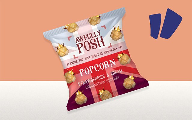 Awfully Posh  Strawberries & Cream Popcorn