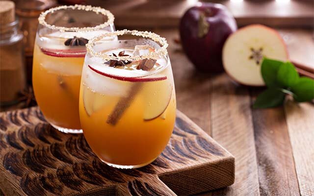 Apple juice is a great mixer for gin instead of tonic.