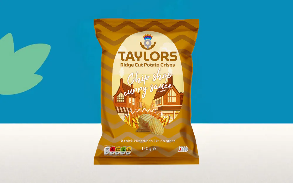 Taylors Chip Shop Curry Sauce Ridge Cut Crisps