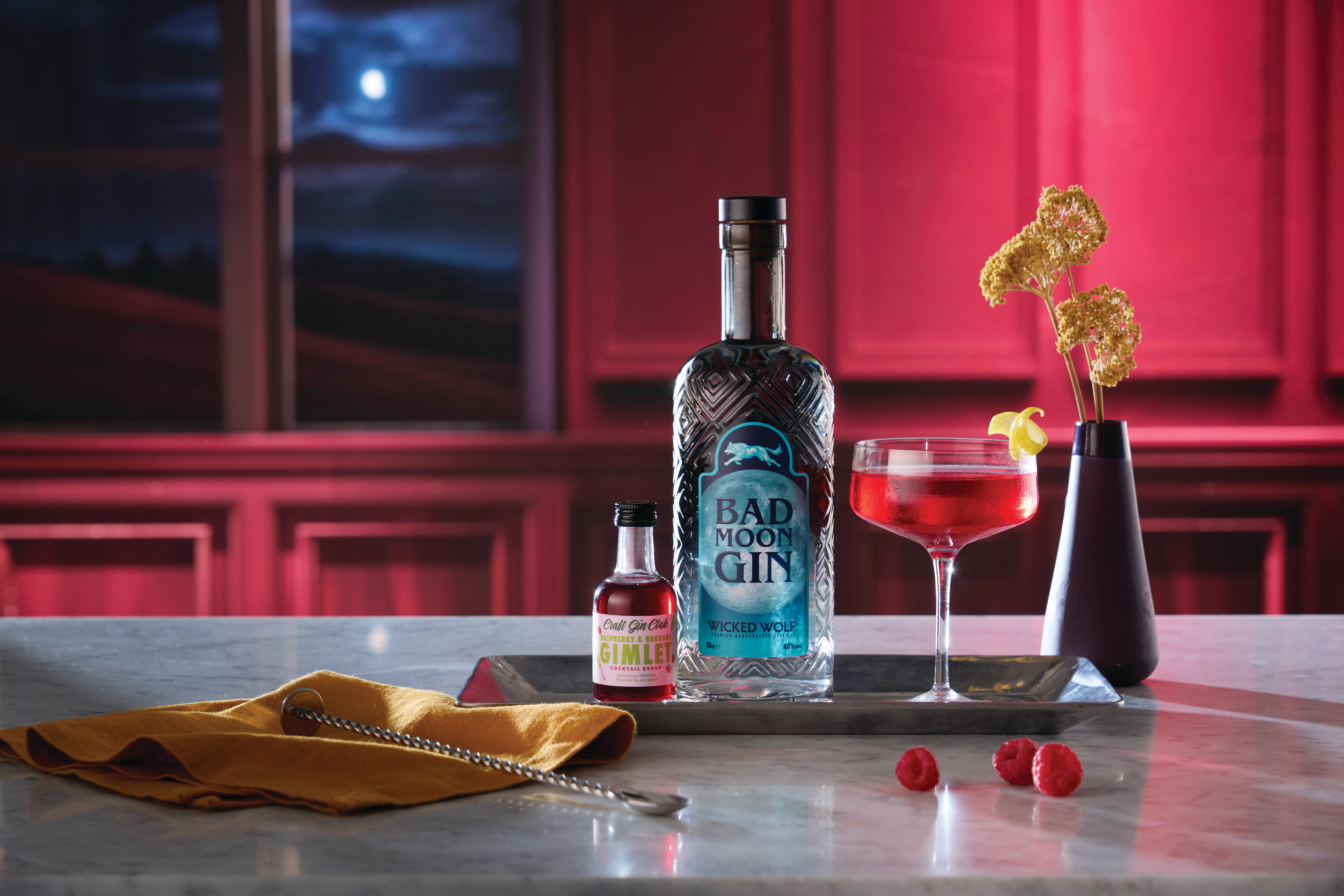 Craft Gin Club's October 2025 Cocktail of the Month: Raspberry & Rhubarb Gimlet