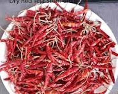 Dry red chillies teja with stem/stem less