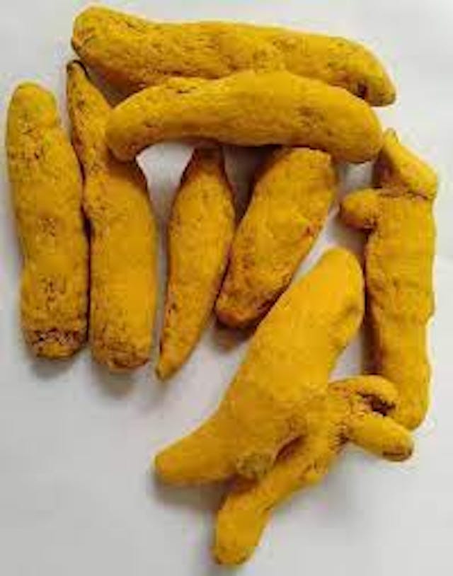 A picuture of  Unpolished finger/gattha (round) turmeric