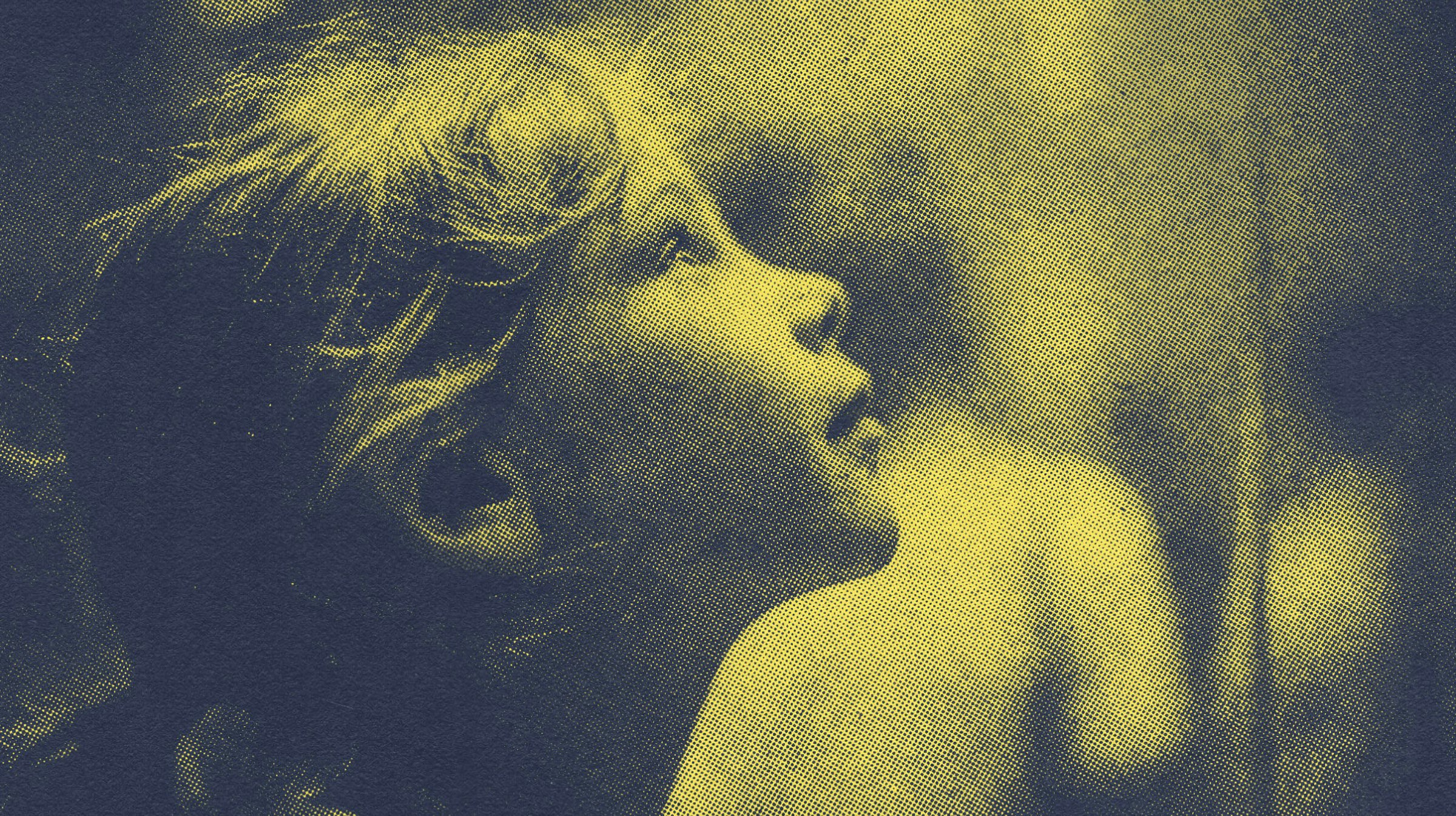 visage enfant de profil en train de regarder avec un filtre jaune sur la photo