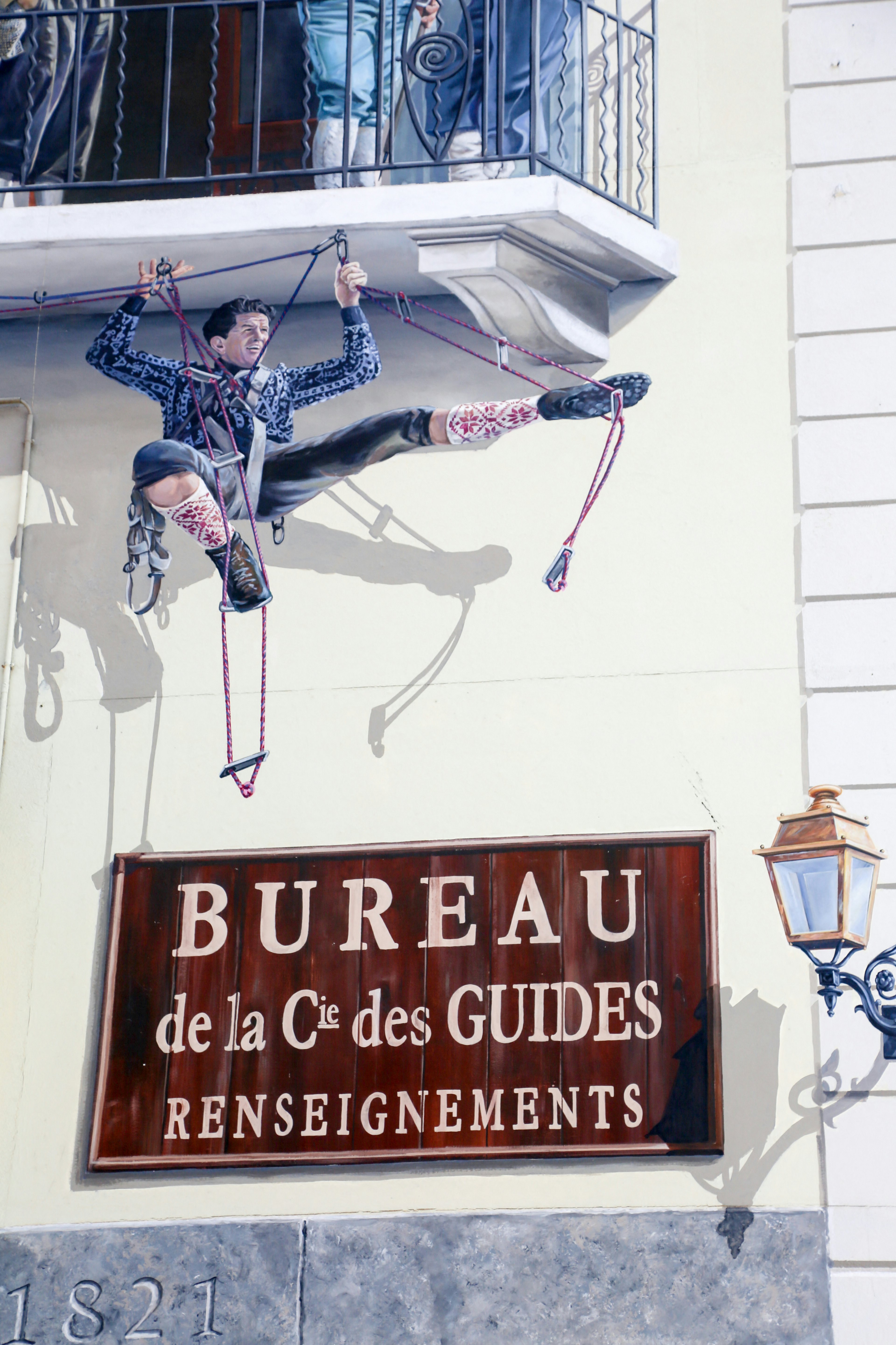 photo d'une fresque sur un mur de Chamonix 