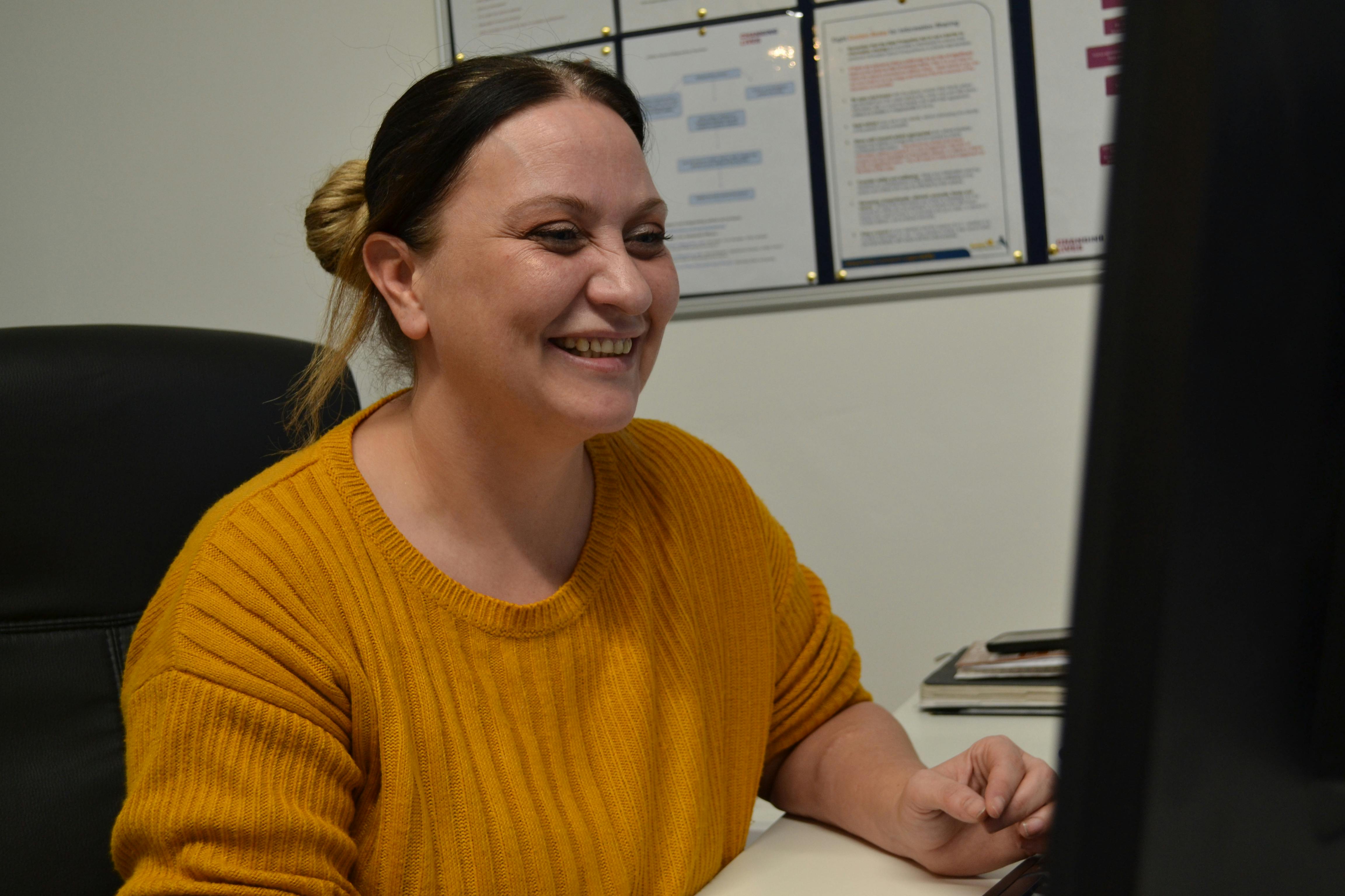 A member of the Changing Lives team