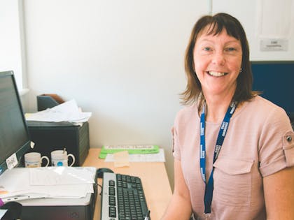 A member of the Changing Lives staff