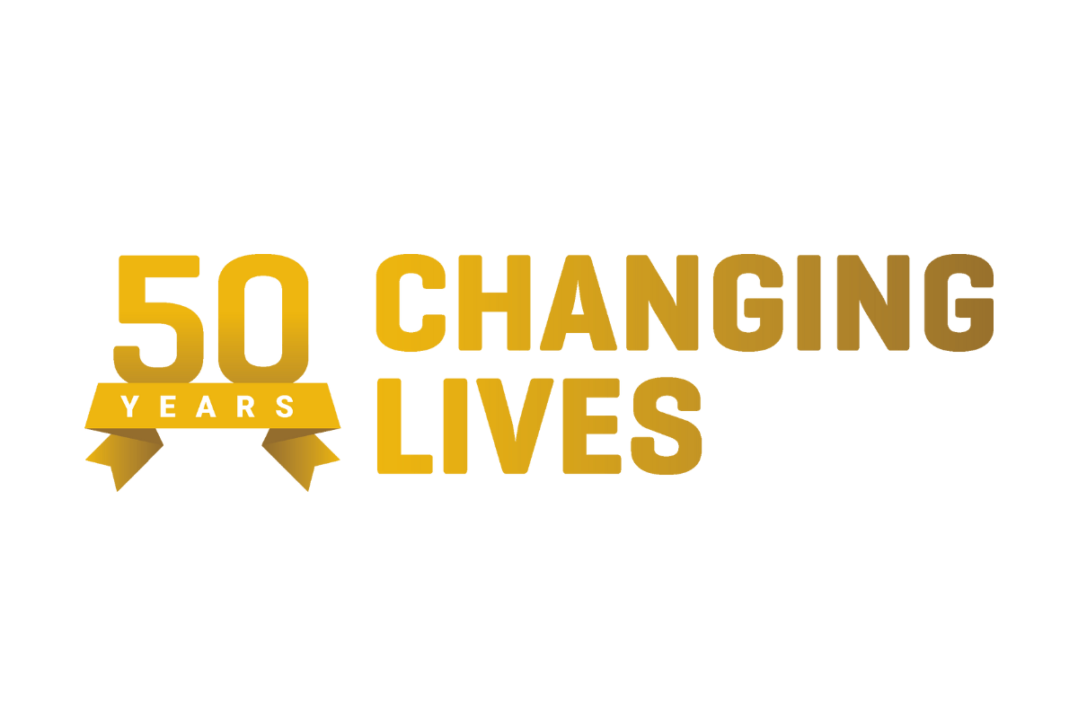 50 Years Changing lives logo