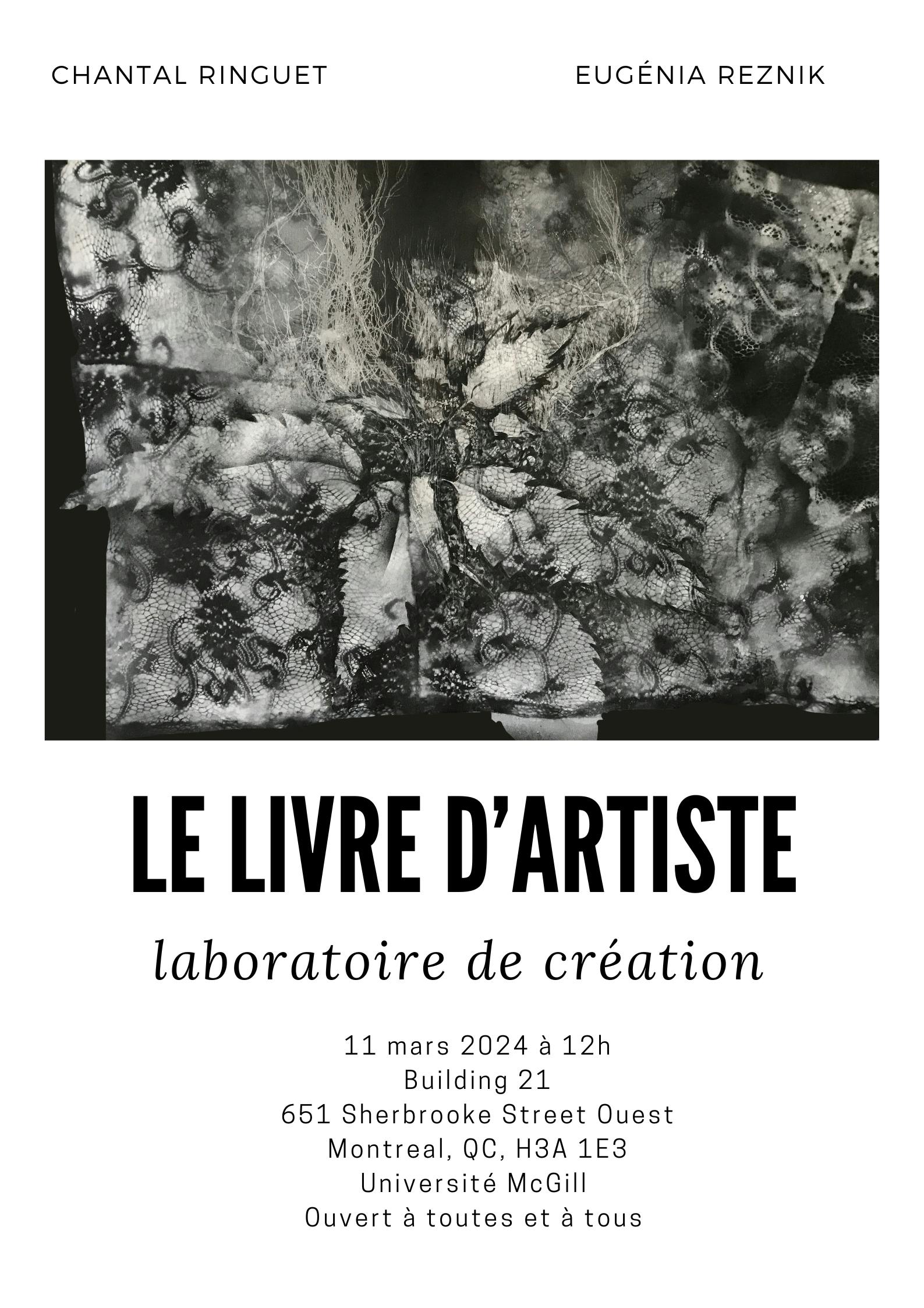 Le livre d'artiste: laboratoire de création (Building 21, 8 février 2024)