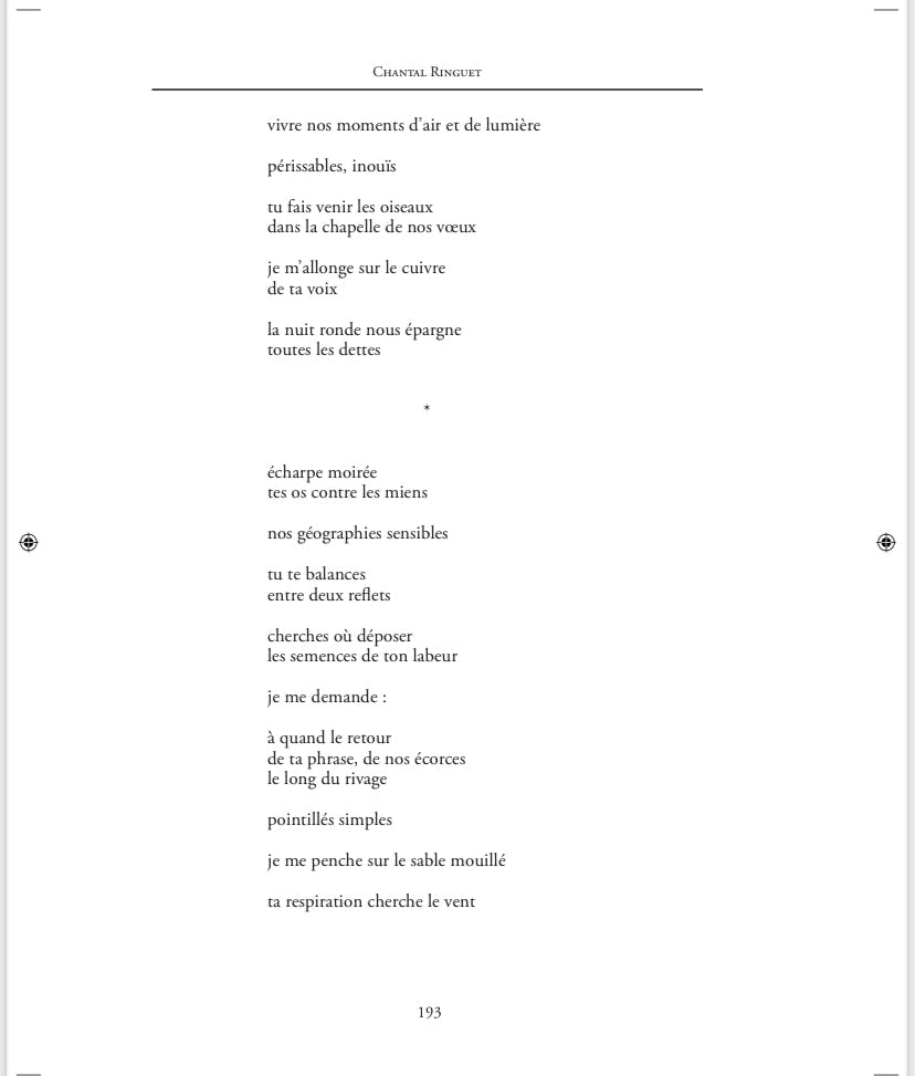 «Sur ton front broder le roulis des vagues», revue La Forge