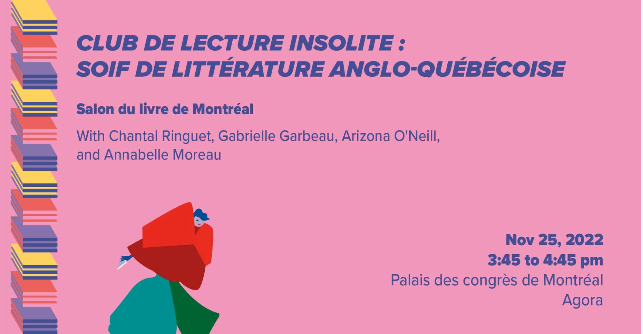 Club de lecture insolite: Soif de littérature anglo-québécoise - Salon du livre de Montreal