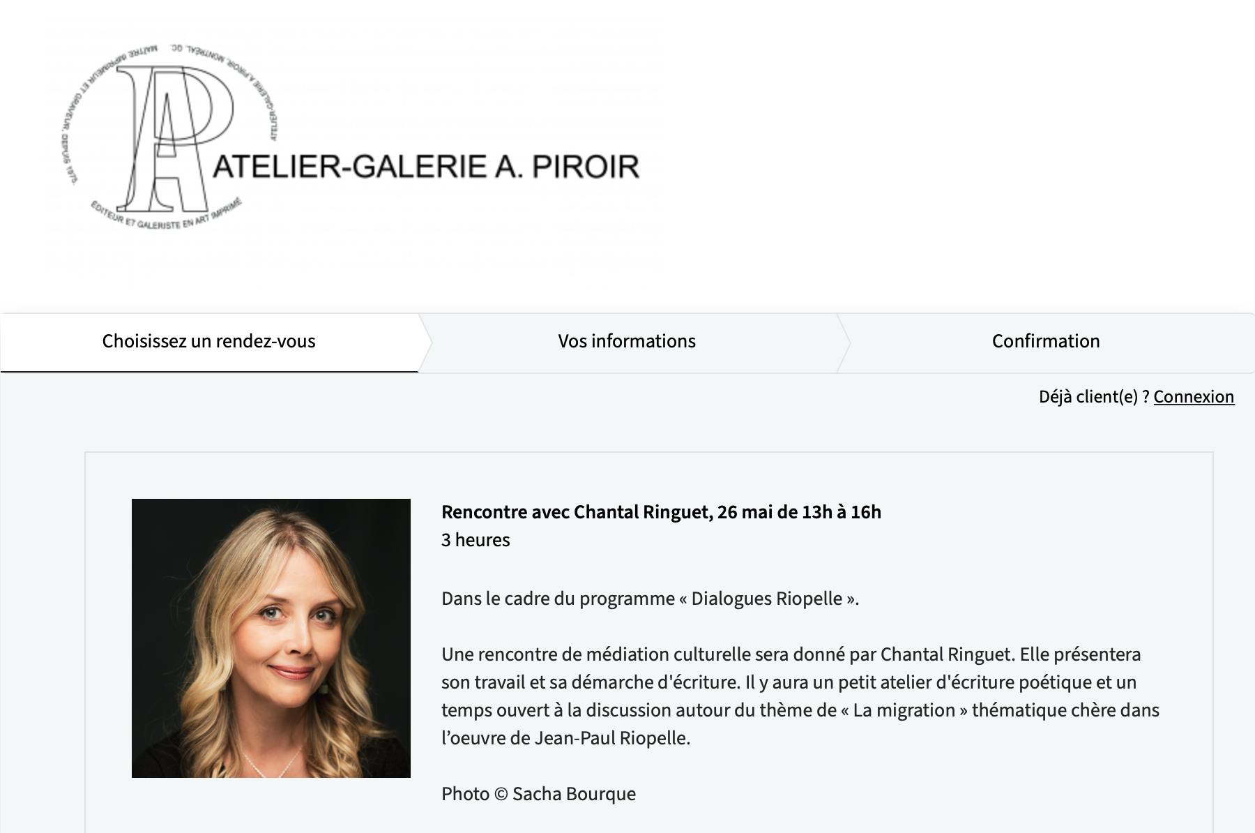 Rencontre avec Chantal Ringuet