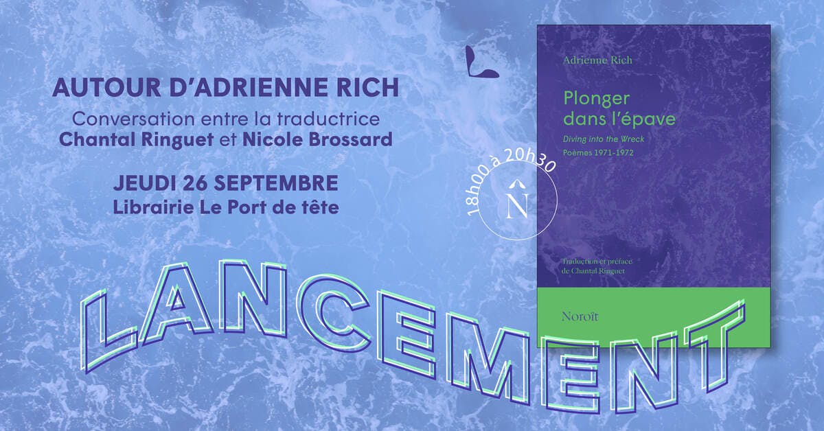 Autour d'Adrienne Rich - Lancement