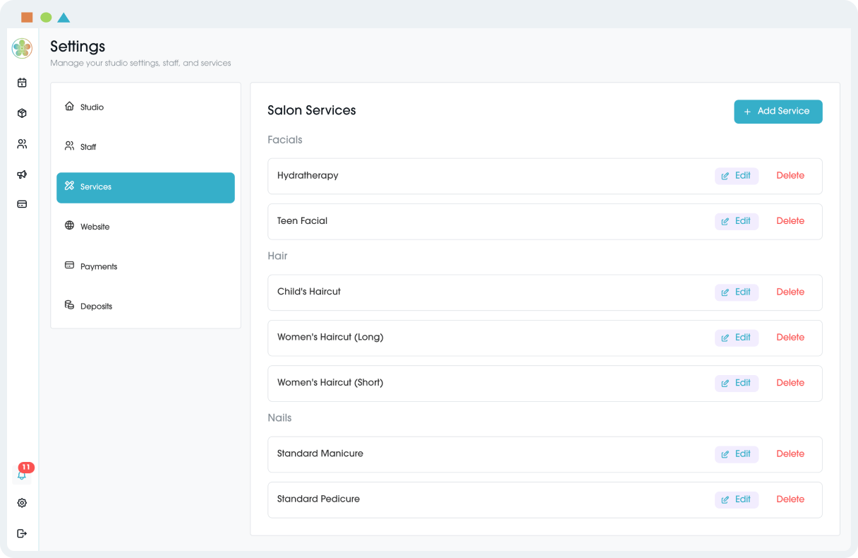 Screenshot of a Booking Portal settings