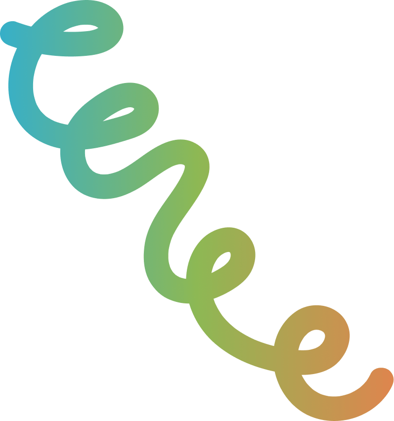 Squiggly line doodle with Pagoda brand colors