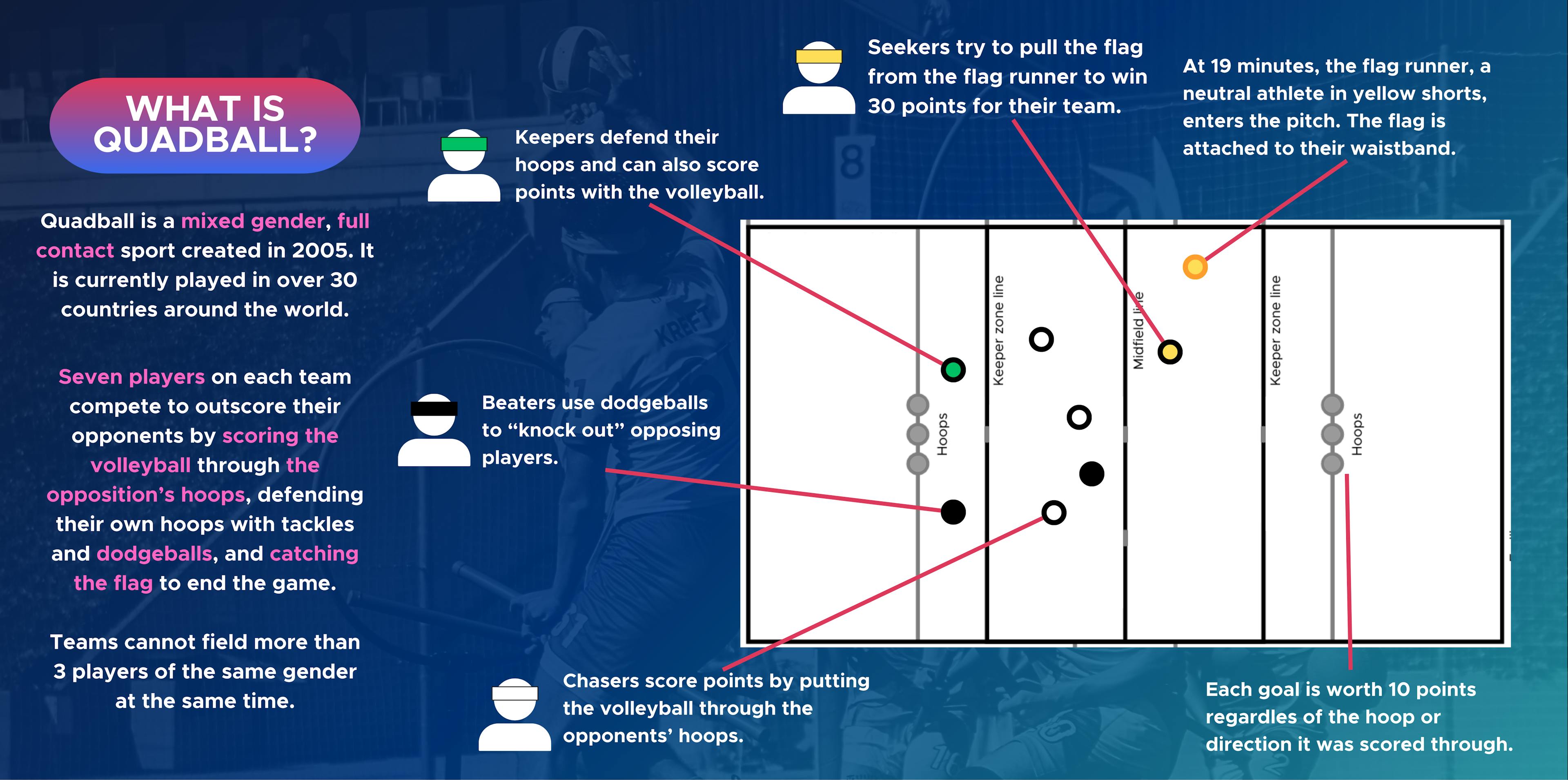 Quadball summary and overview of positions