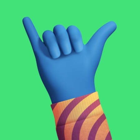 A hand doing the shaka sign