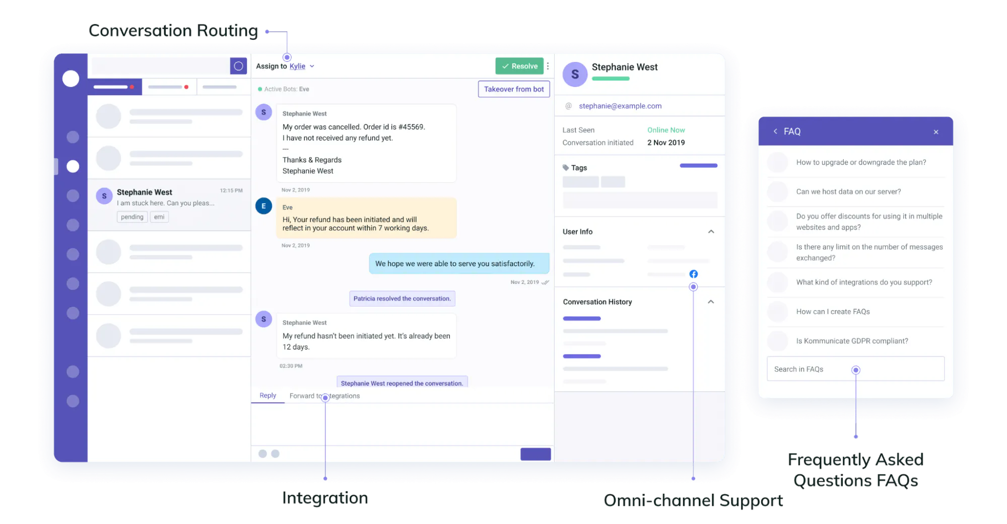 kommunicate dashboard