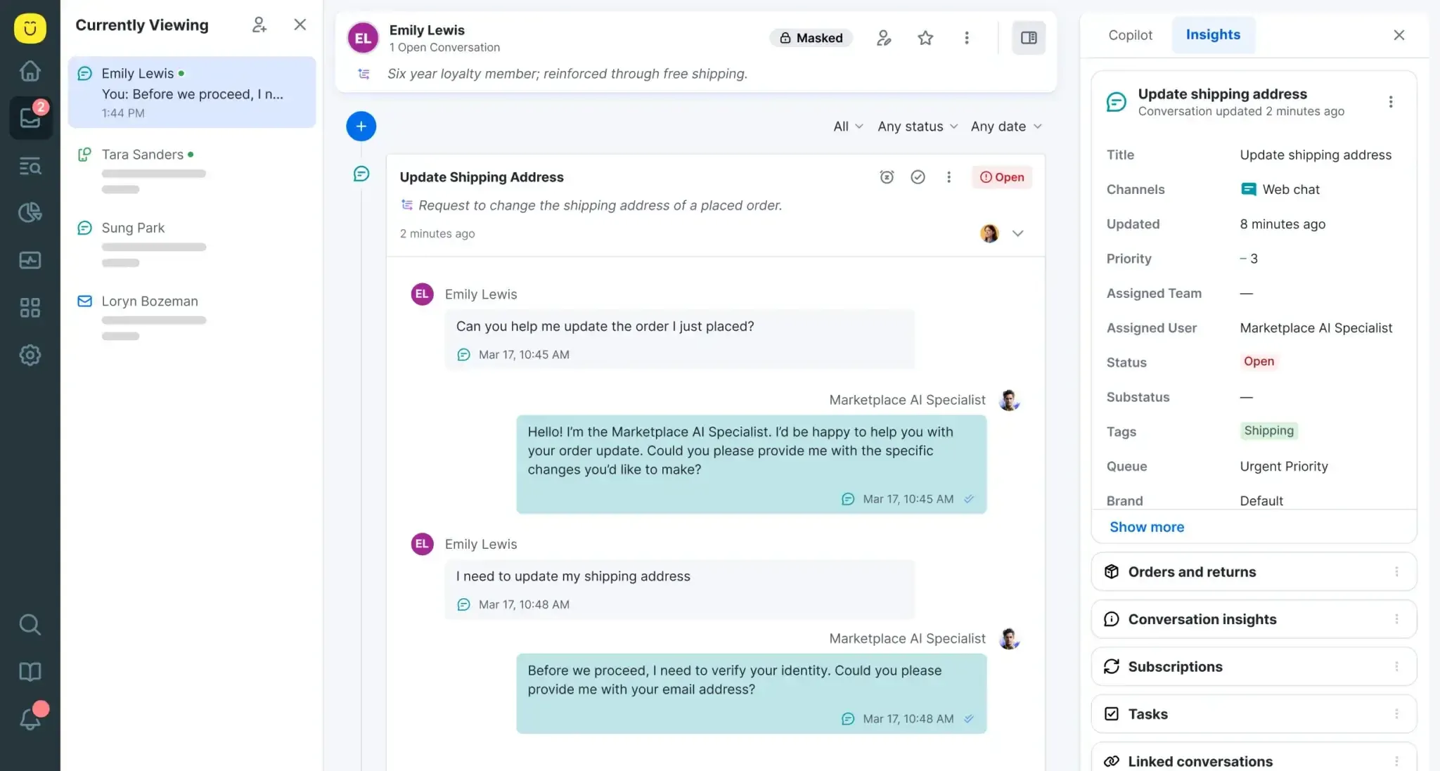 kustomer dashboard