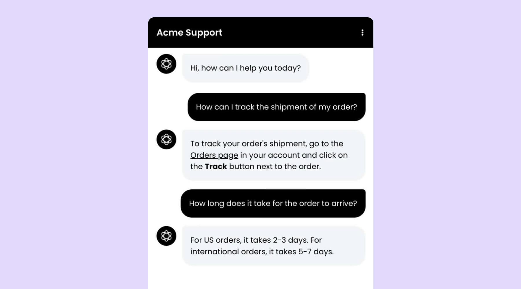 customer support ai chatbot