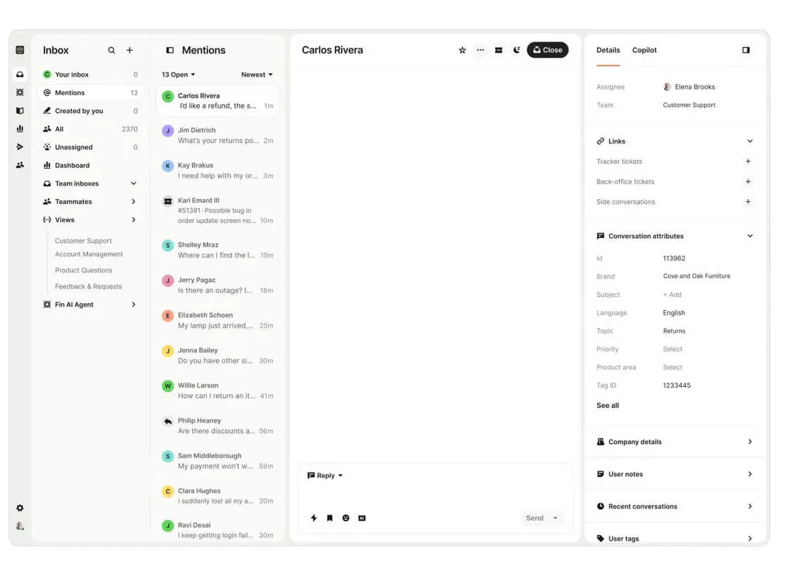 intercom dashboard